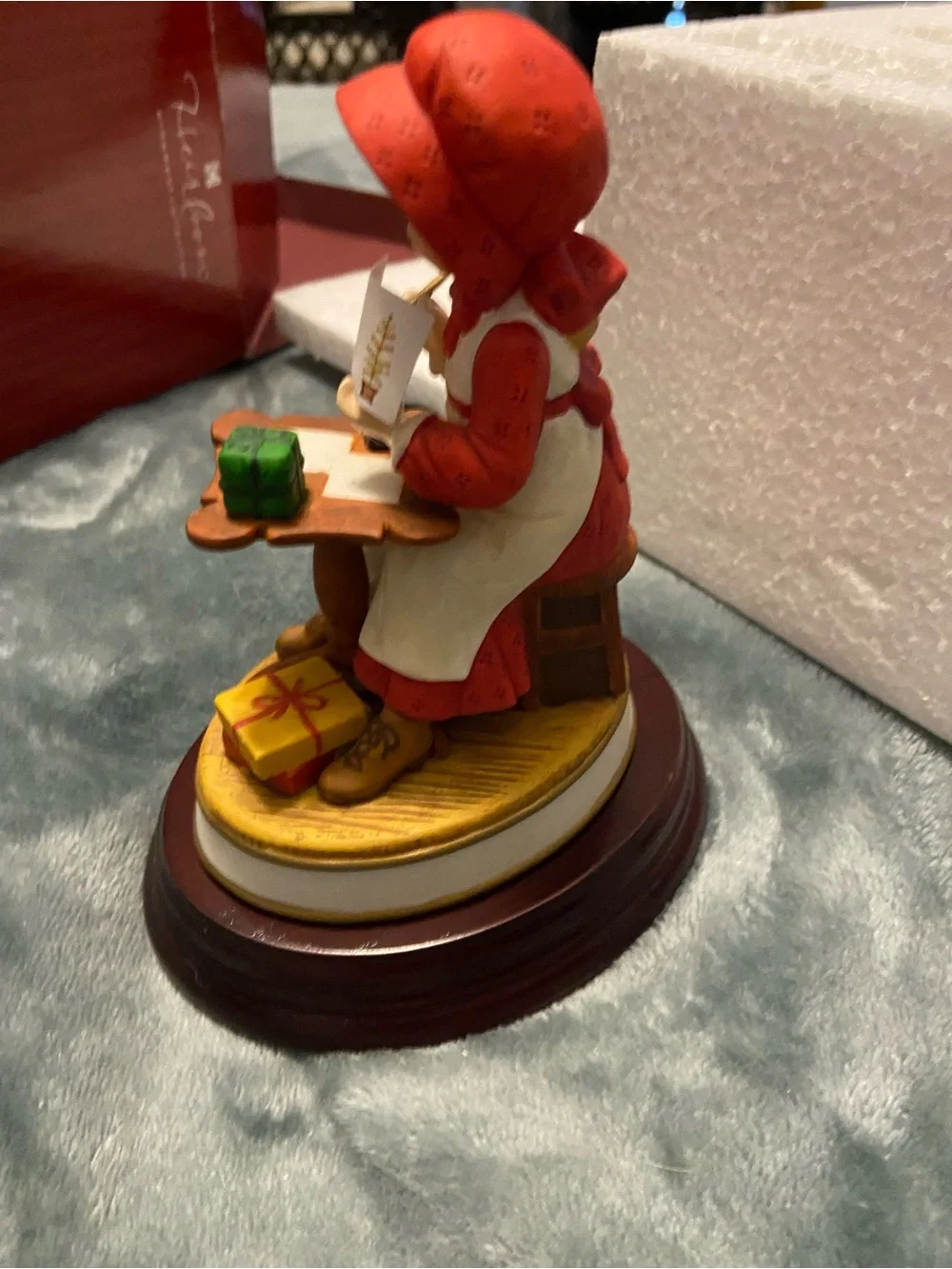 Red Holiday Figurine Writing Ornament - Unbranded